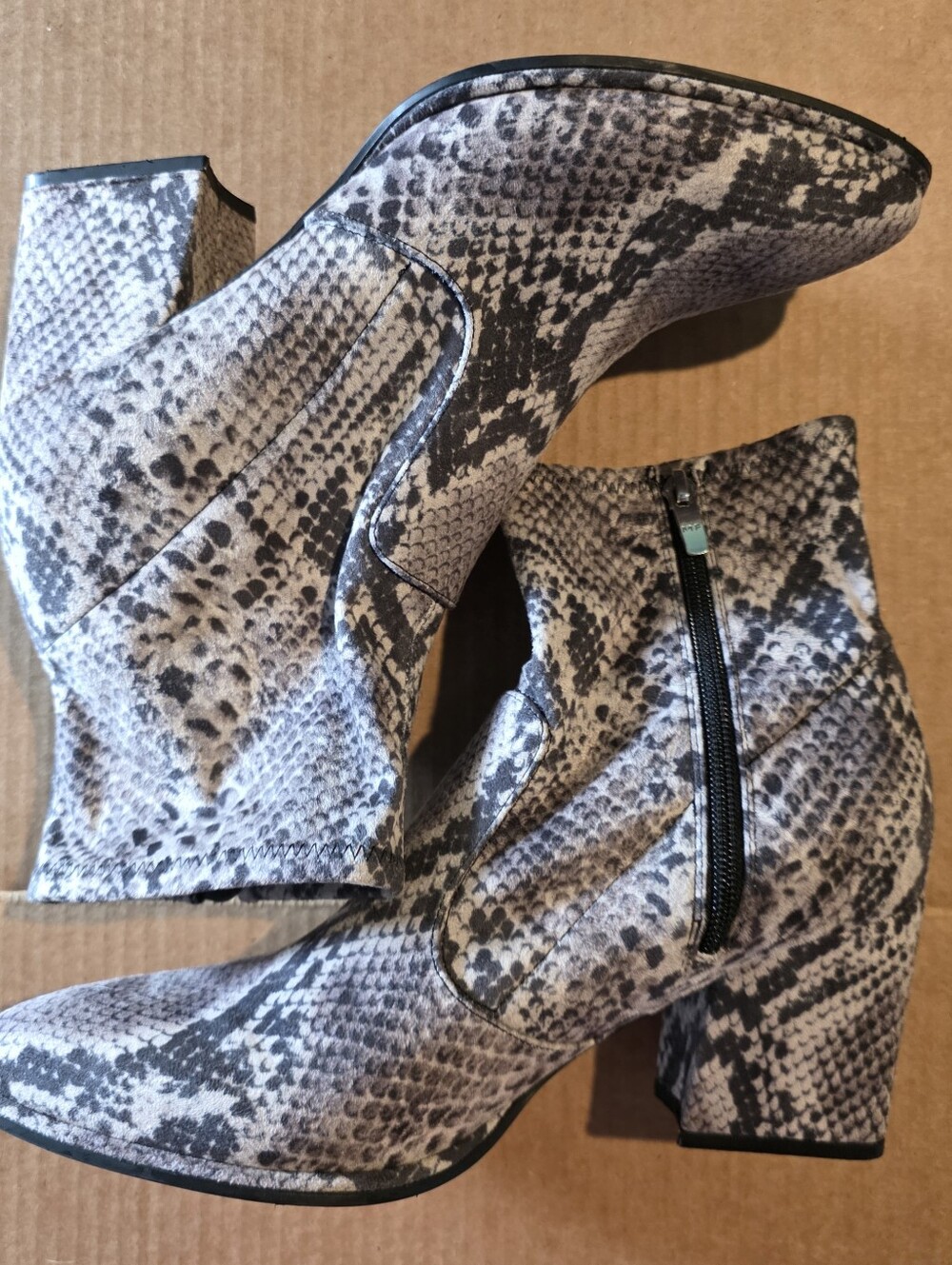Marc Fisher Women's Booties - Sz 10M - Snake Print Cloth